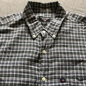Ralph Lauren Jeans Co button up Plaid T-shirt